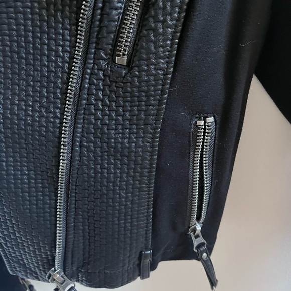 Cool Multi Texture Faux leather motorcycle jacket - Picture 4 of 5